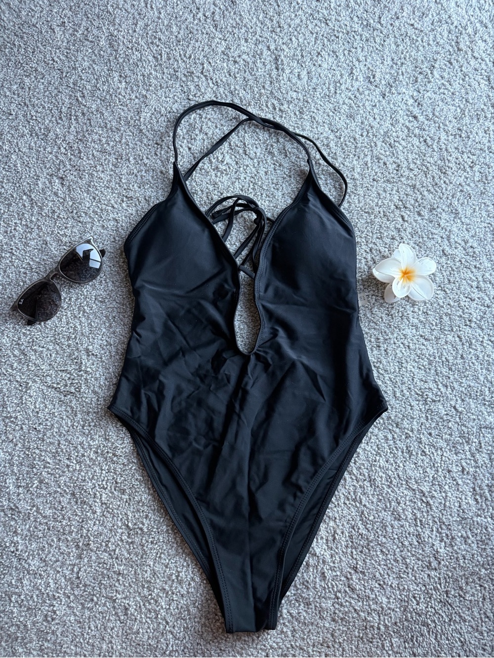 Black Strappy One-Piece Swimsuit - Women's Swim
